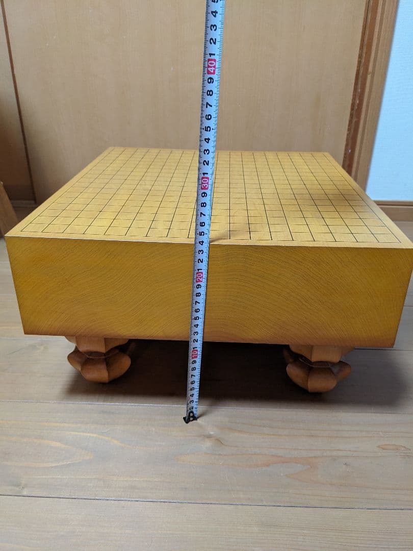 囲碁セット 4寸　脚付き　へそ付き　 蛤石　那智黒　碁笥セット