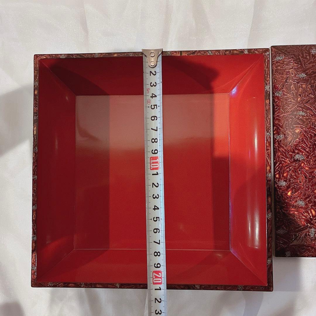 アンティーク品(明治)1段 若狭塗り お重 蓋付き