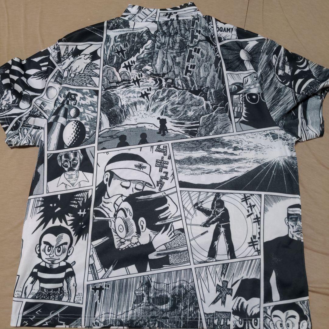 美品 Ｌサイズ 木梨サイクル プロゴルファー猿 モックネック モノクロ