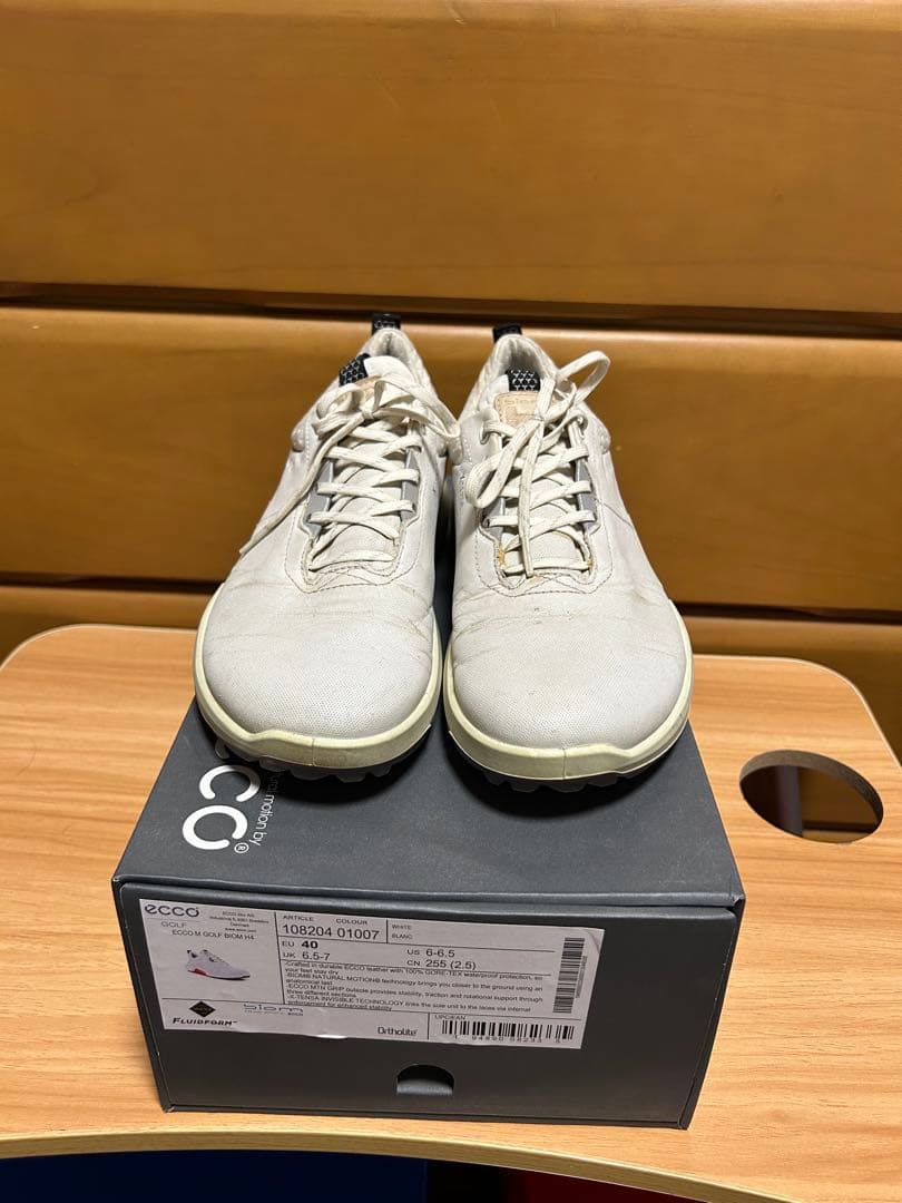 ECCO ゴルフシューズ ホワイト 40