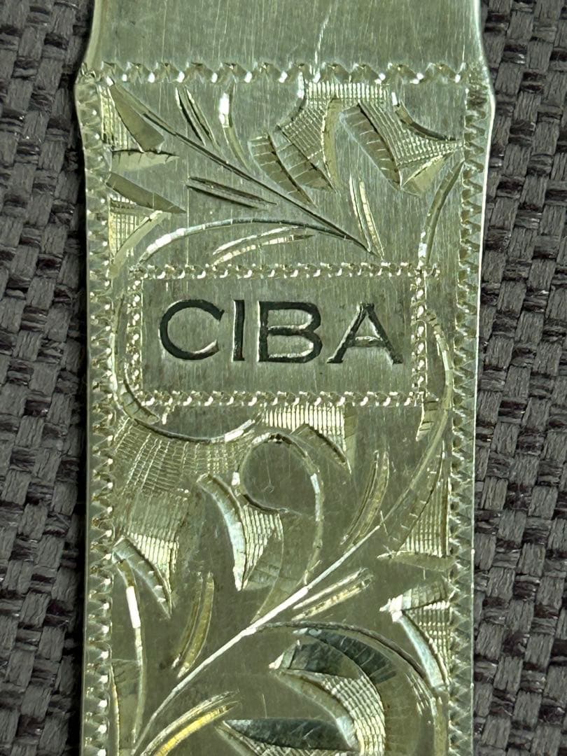 STERLING SILVER刻印　ペーパーナイフ　手彫　銀製　重量約23g