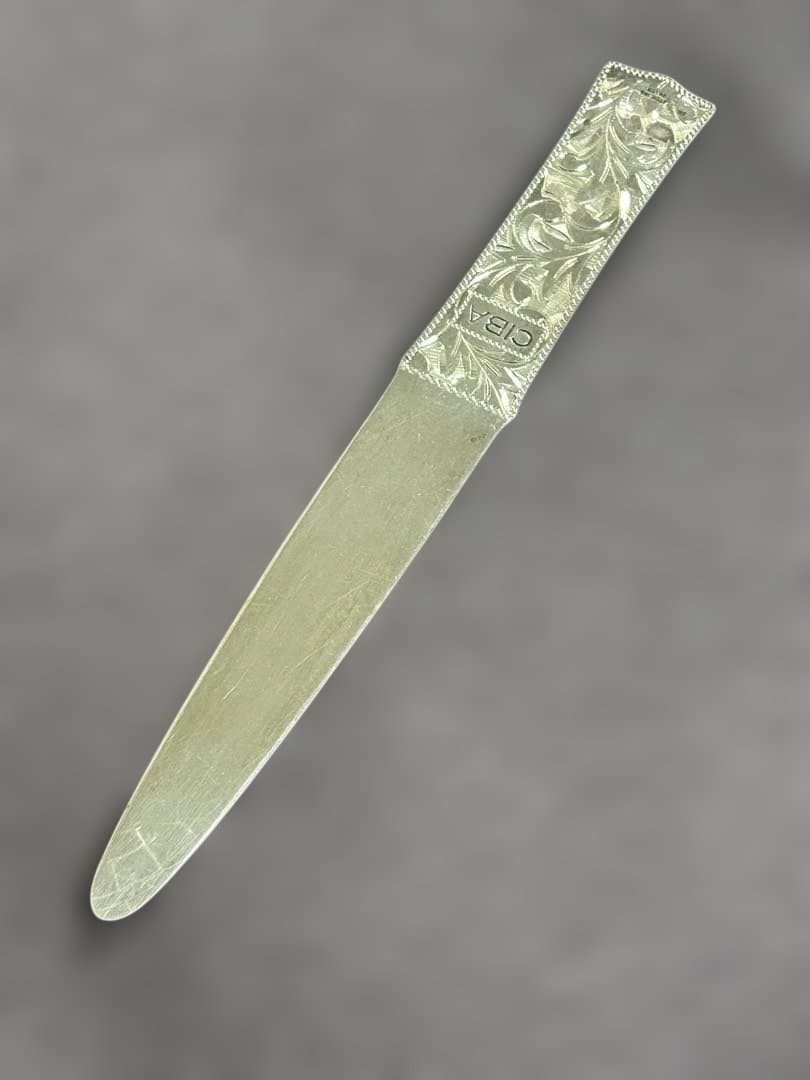 STERLING SILVER刻印　ペーパーナイフ　手彫　銀製　重量約23g