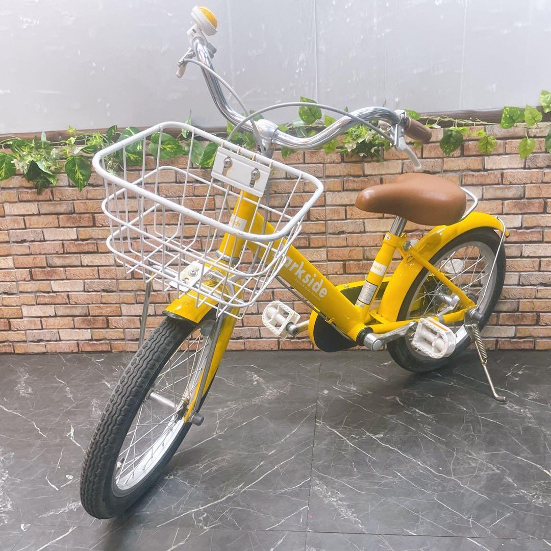 【37】子供用自転車 子供車 Parkside イエロー 16インチ シングル