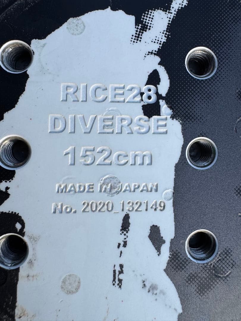 (ジャンク品)DIVERSE RICE28 152cm スノーボード