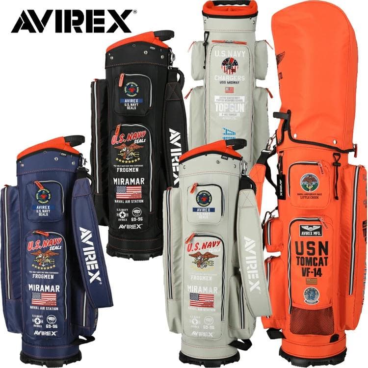 新品 AVIREX アヴィレックスゴルフ キャディバッグ ブラック