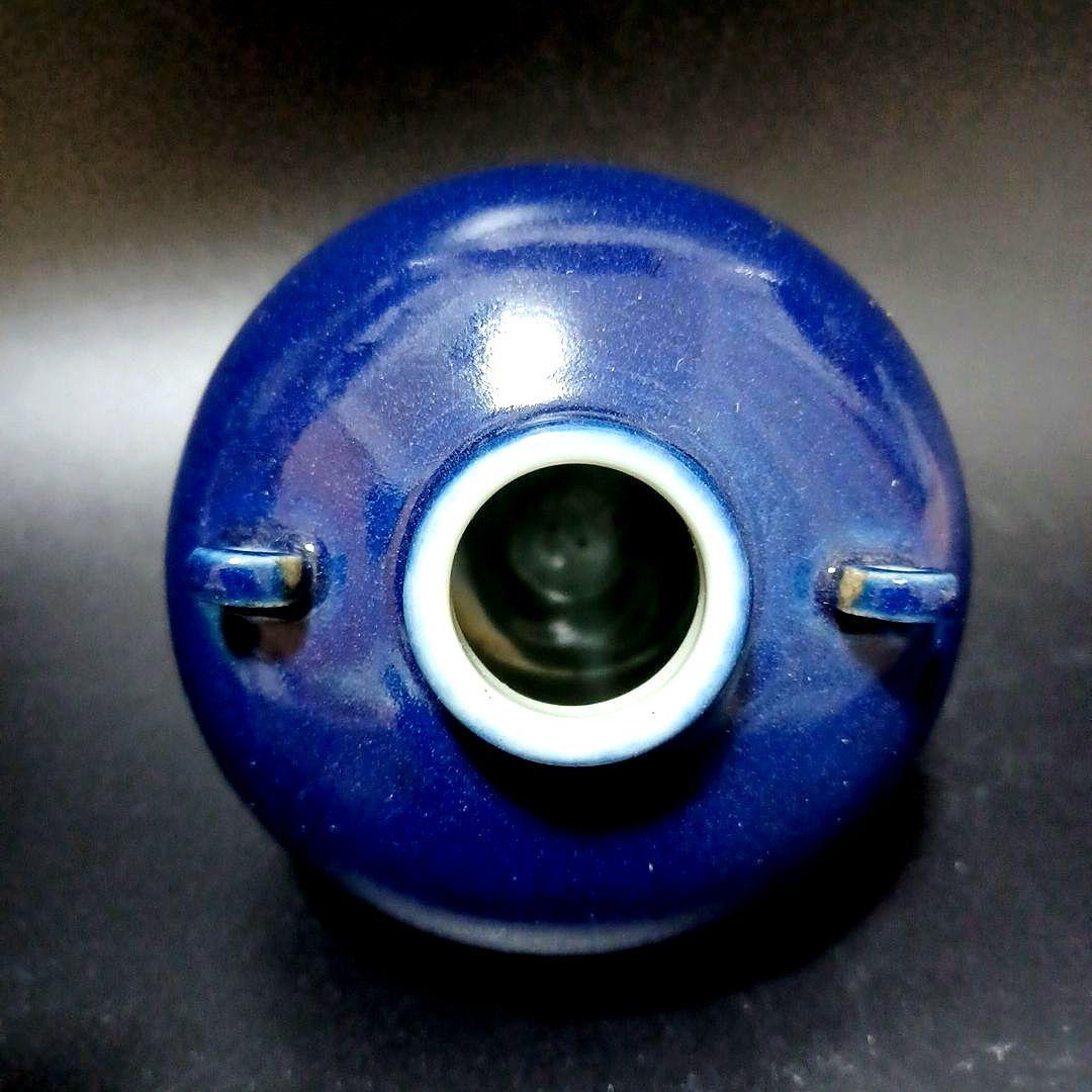 明　瑠璃釉双糸壺　中国古美術