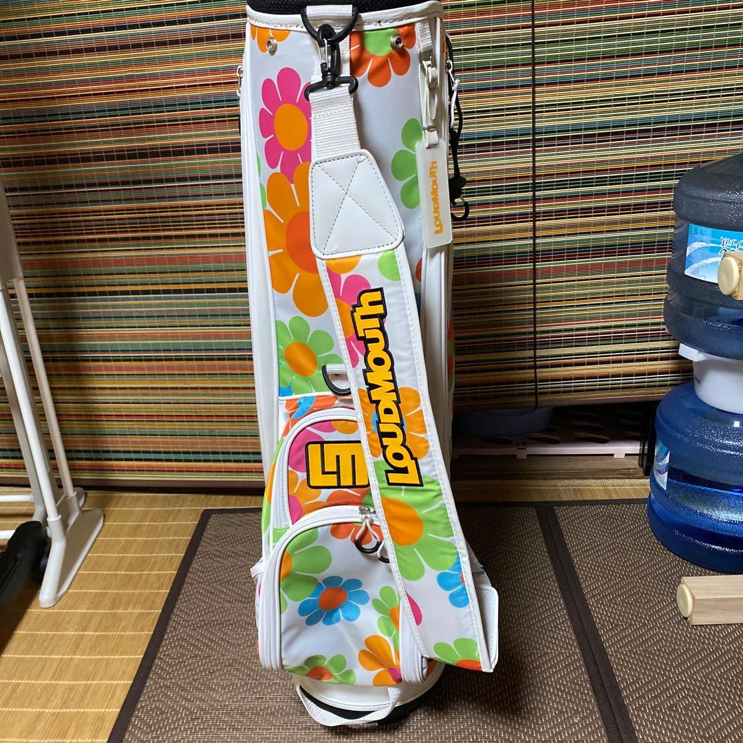 ことね LoudMouth フラワーパターン ゴルフバッグ
