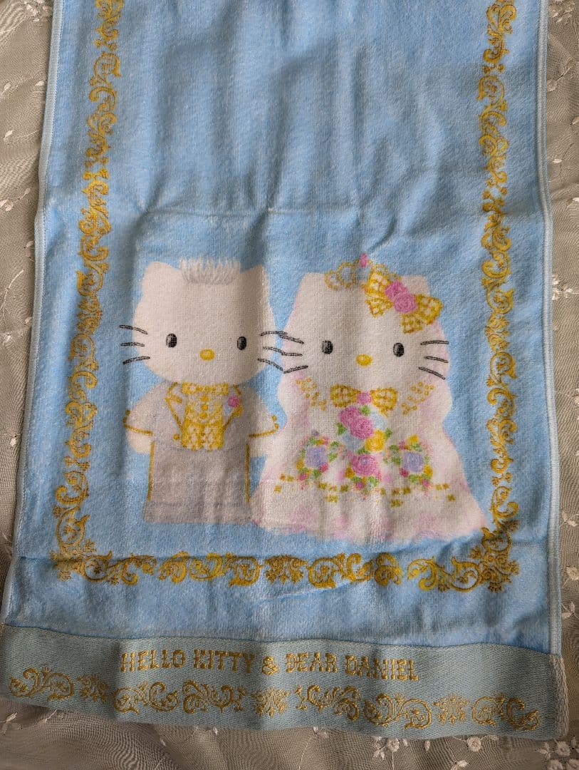 激レア未使用ハローキティ & ダニエル ウエディングフェイスタオル1枚1999年