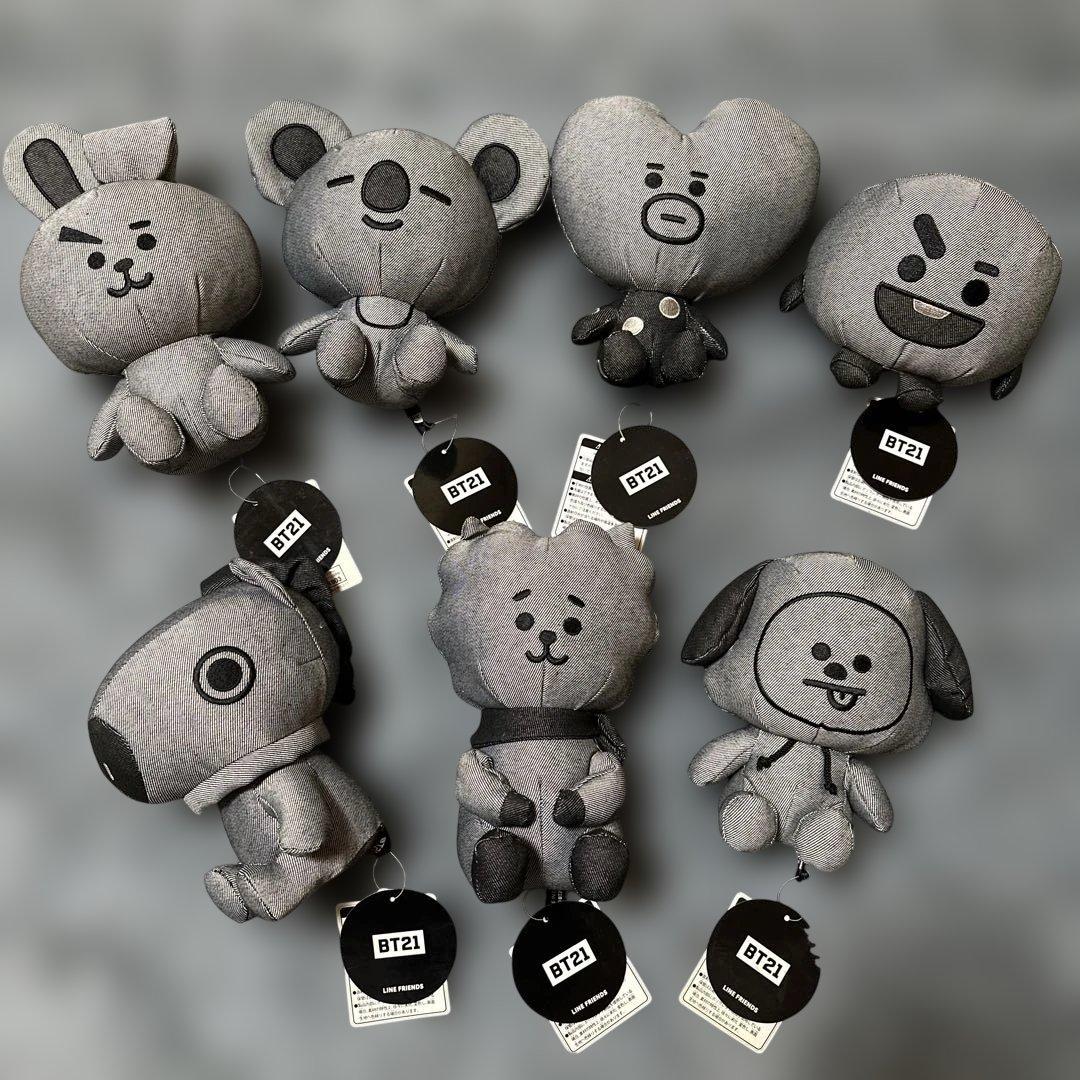 BT21ファンクラブ限定✨️ブラックデニムぬいぐるみ7個