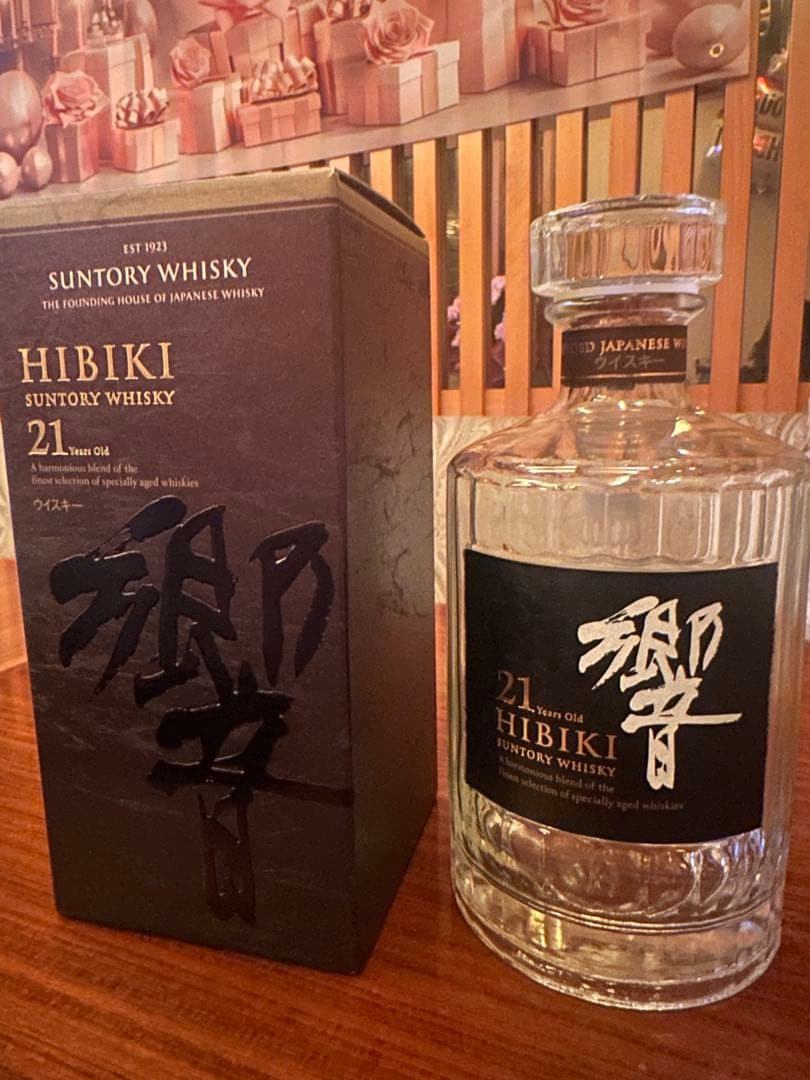 Hibiki 21年 ブレンデッドウイスキー 750ml 箱付き　空瓶