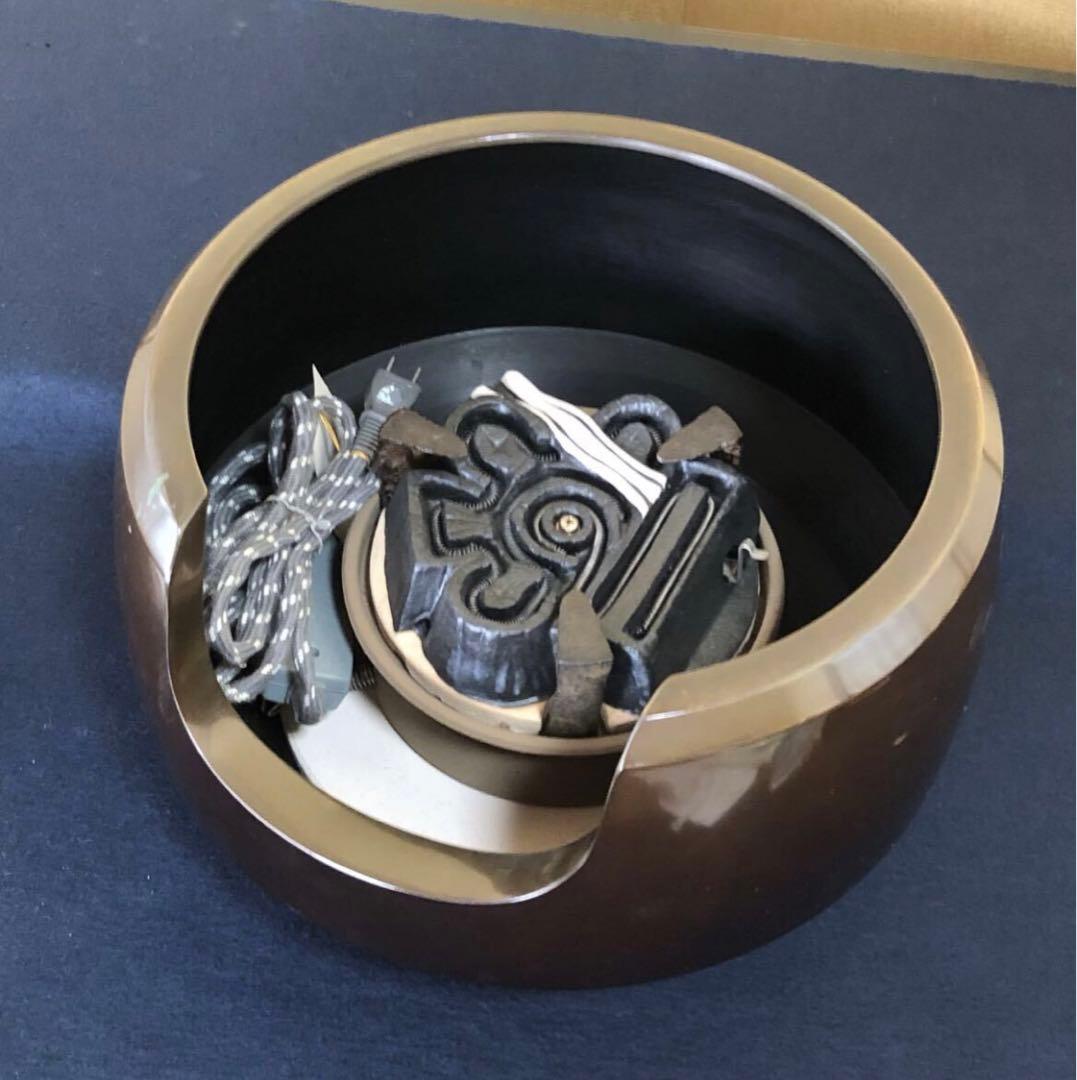 割引❗️《R》茶道具 唐銅風炉 野々田式炭型電熱器 底瓦　250911H5