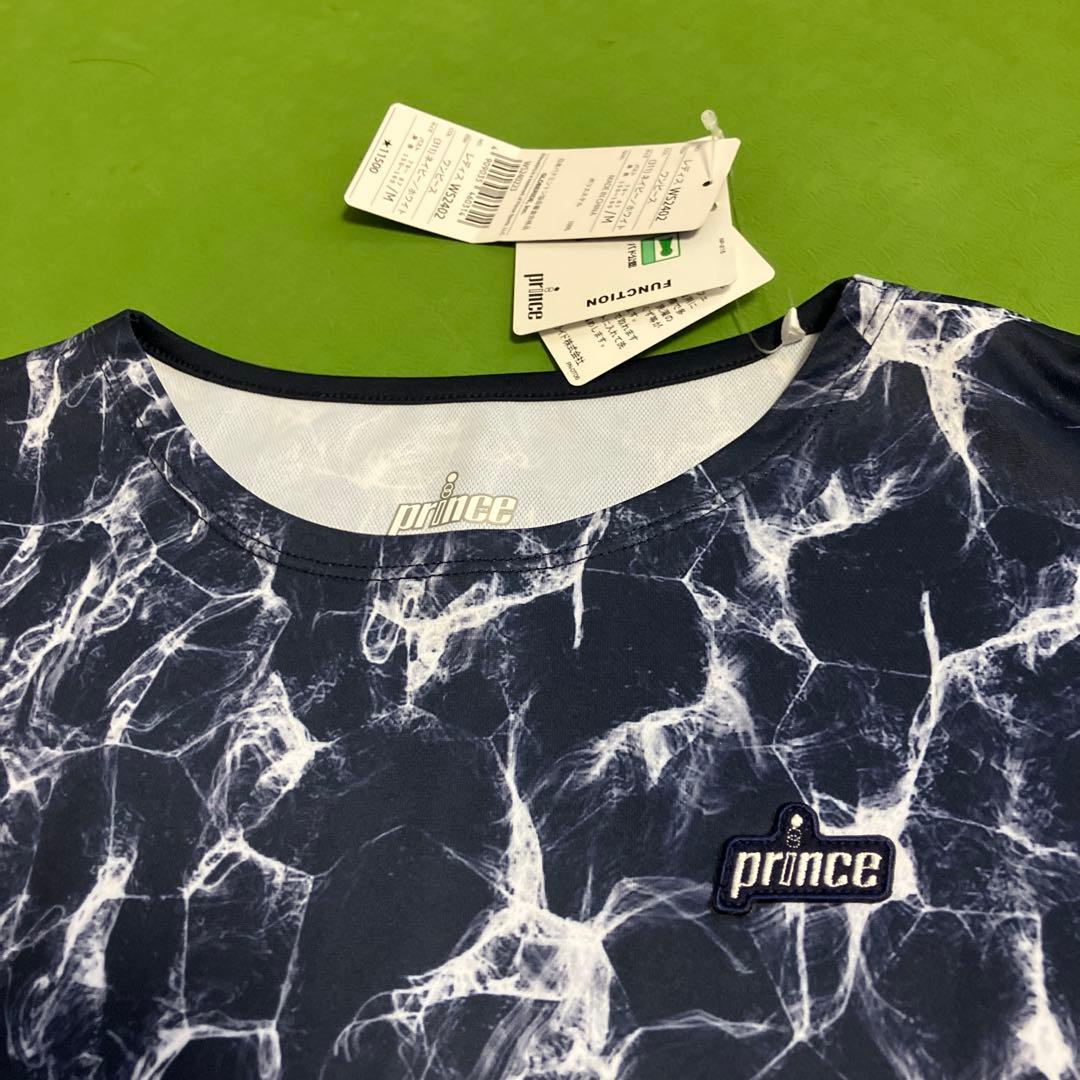 prince WS2402 テニスウェア M ネイビー/ホワイト