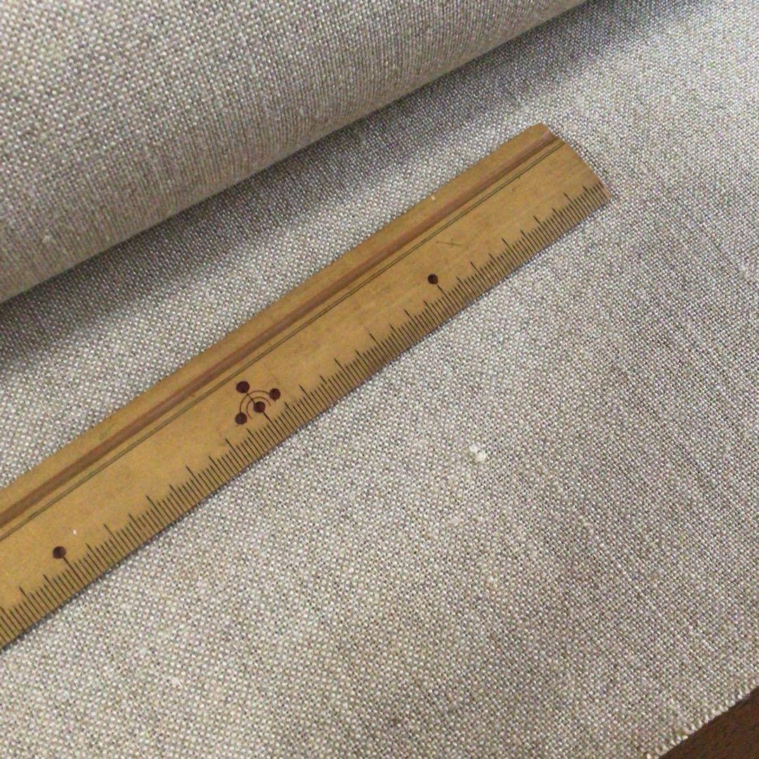 絵画用ロールキャンバス　麻100 % 未加工　幅115cmx496cm耳付　厚い