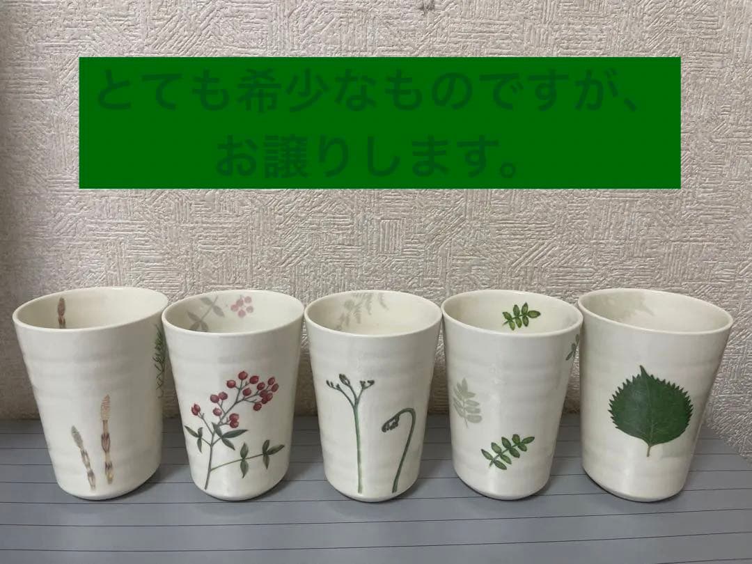 大内順子　おもてなしの器　フリーカップ　5客セット