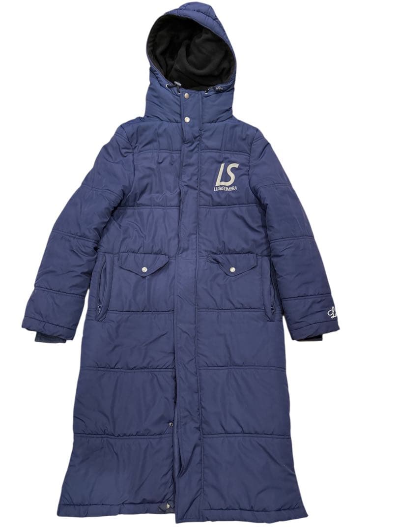 LUZeSOMBRA フード付きロングベンチコート ネイビー