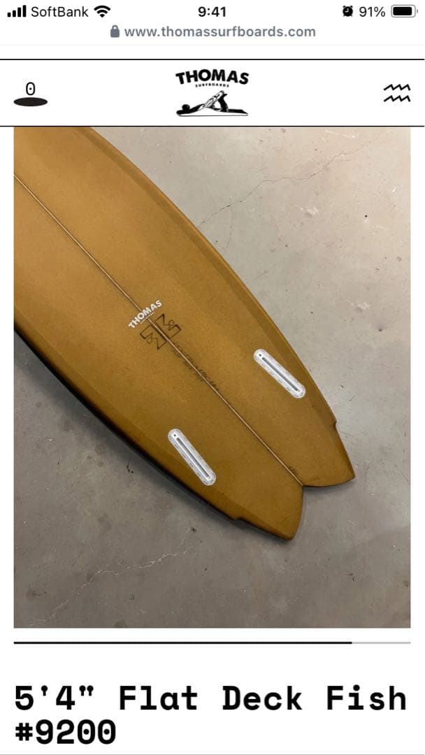 トーマスサーフボード flat fish 5.4 新品 日本未発売