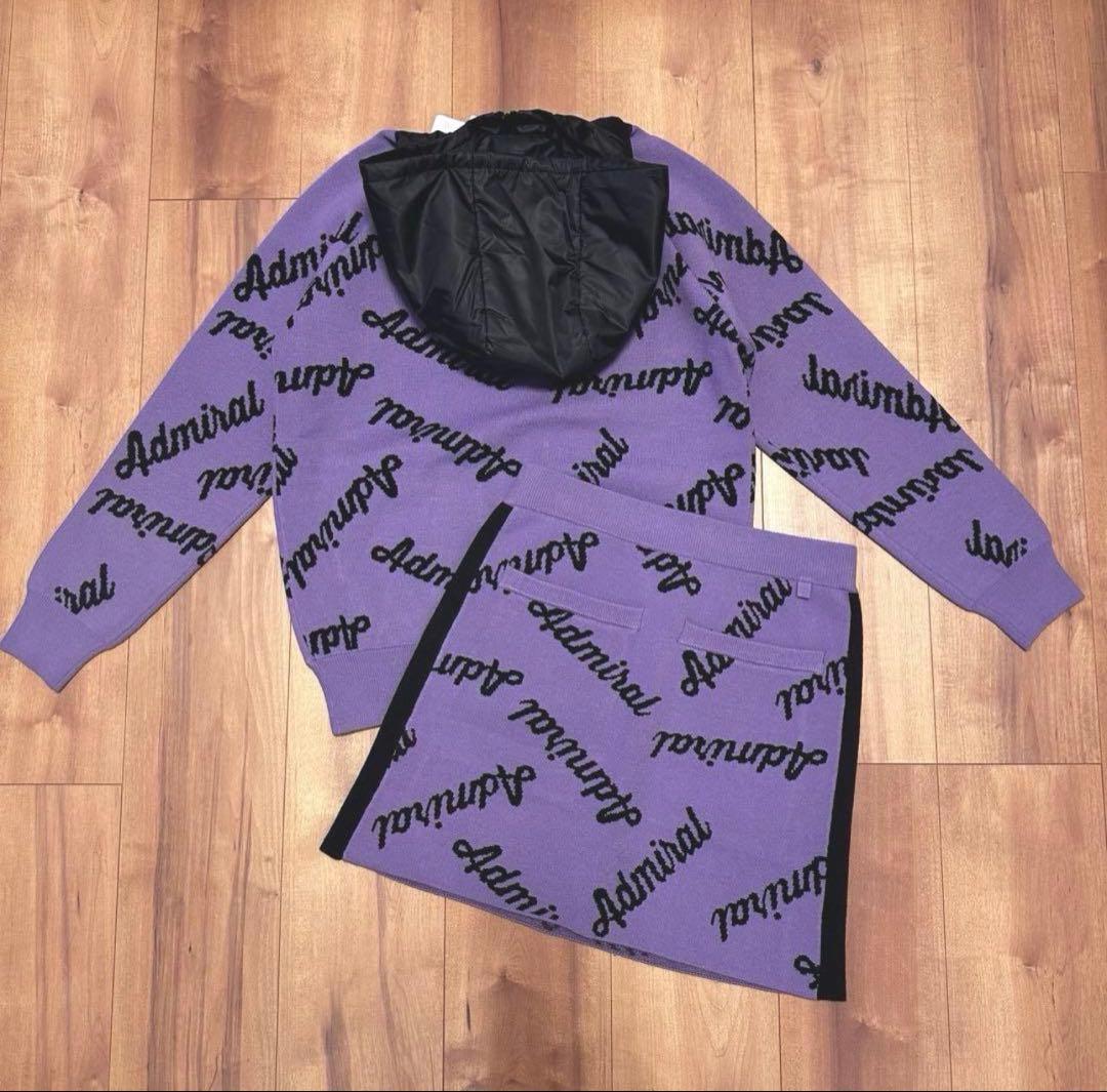 真冬　長袖　フーディ　ニット　スカート　セットアップ　サイズM 秋冬　蓄熱保温