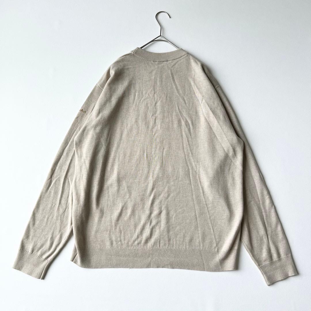 3260【美品】ムータマリン　クルーネックニット エンボスアンカー 薄手