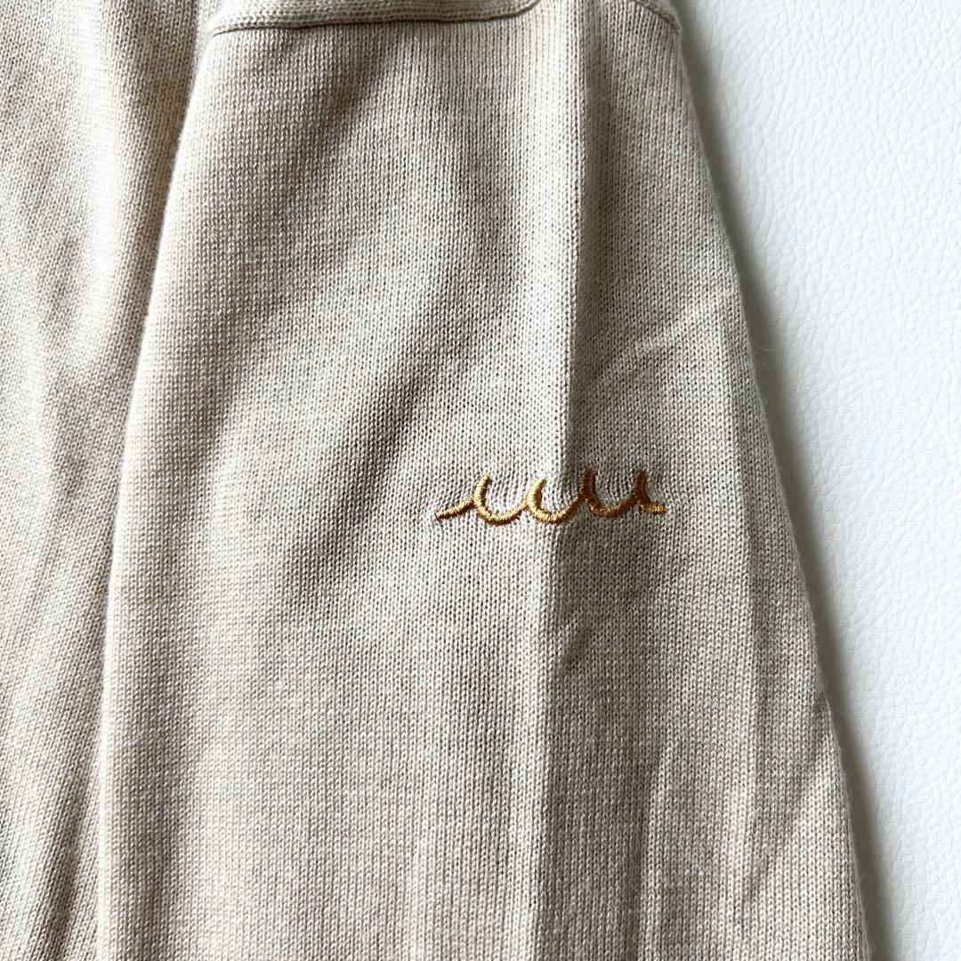 3260【美品】ムータマリン　クルーネックニット エンボスアンカー 薄手