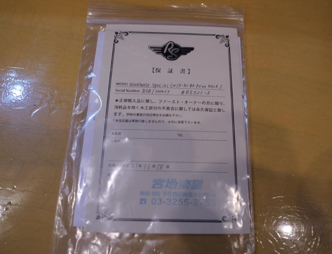 ギター RS Guitarworks Workhorse Special