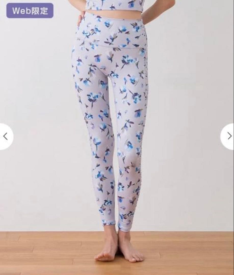 SUKALA ヨガウェア 花柄プリント XSサイズ ローズプリント ライラック