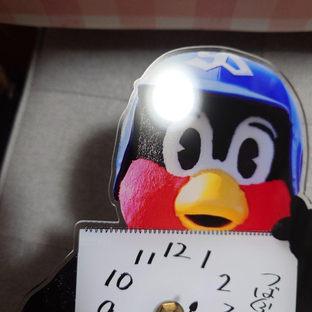 東京ヤクルトスワローズ　つば九郎　アクリルクロック　時計