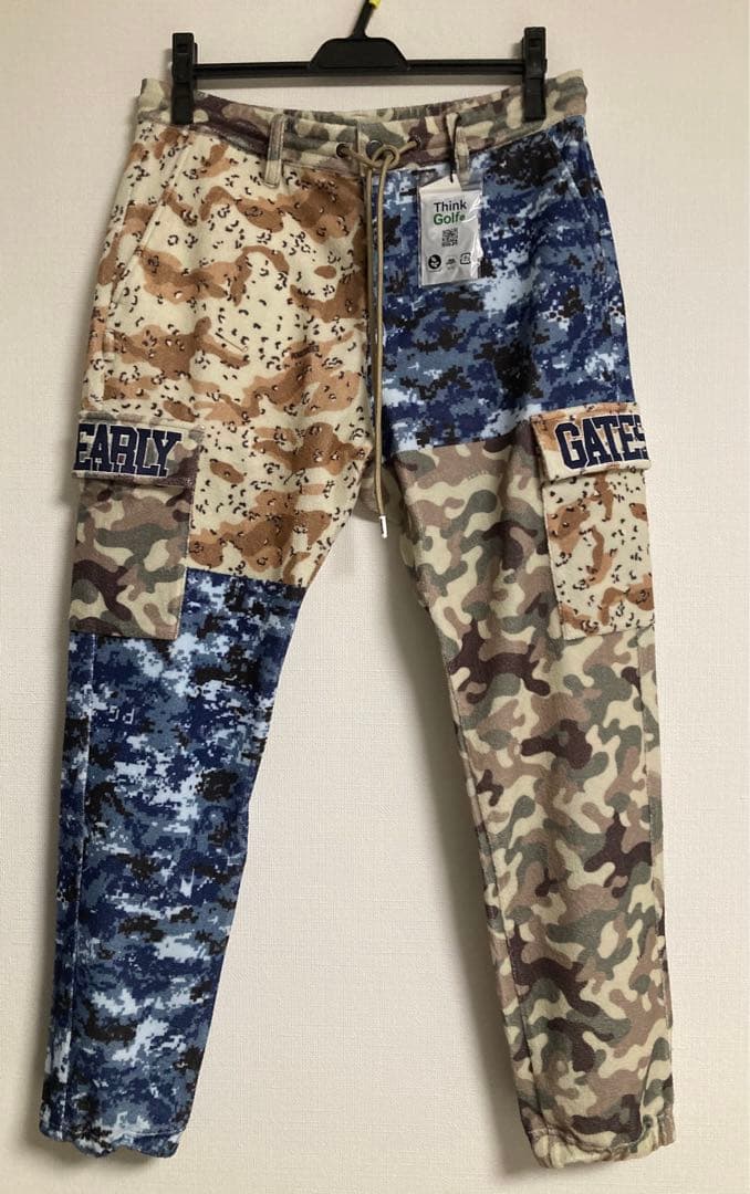 新品　パーリーゲイツ マルチ カモフラ プリント ダブルラッセル ジョガーパンツ