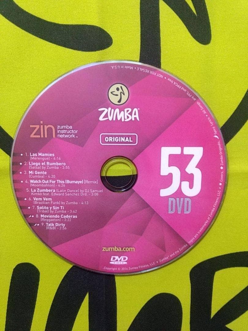 ZUMBA　ズンバ　 CD ＆ DVD 20枚セット　ZIN51 ～ ZIN60