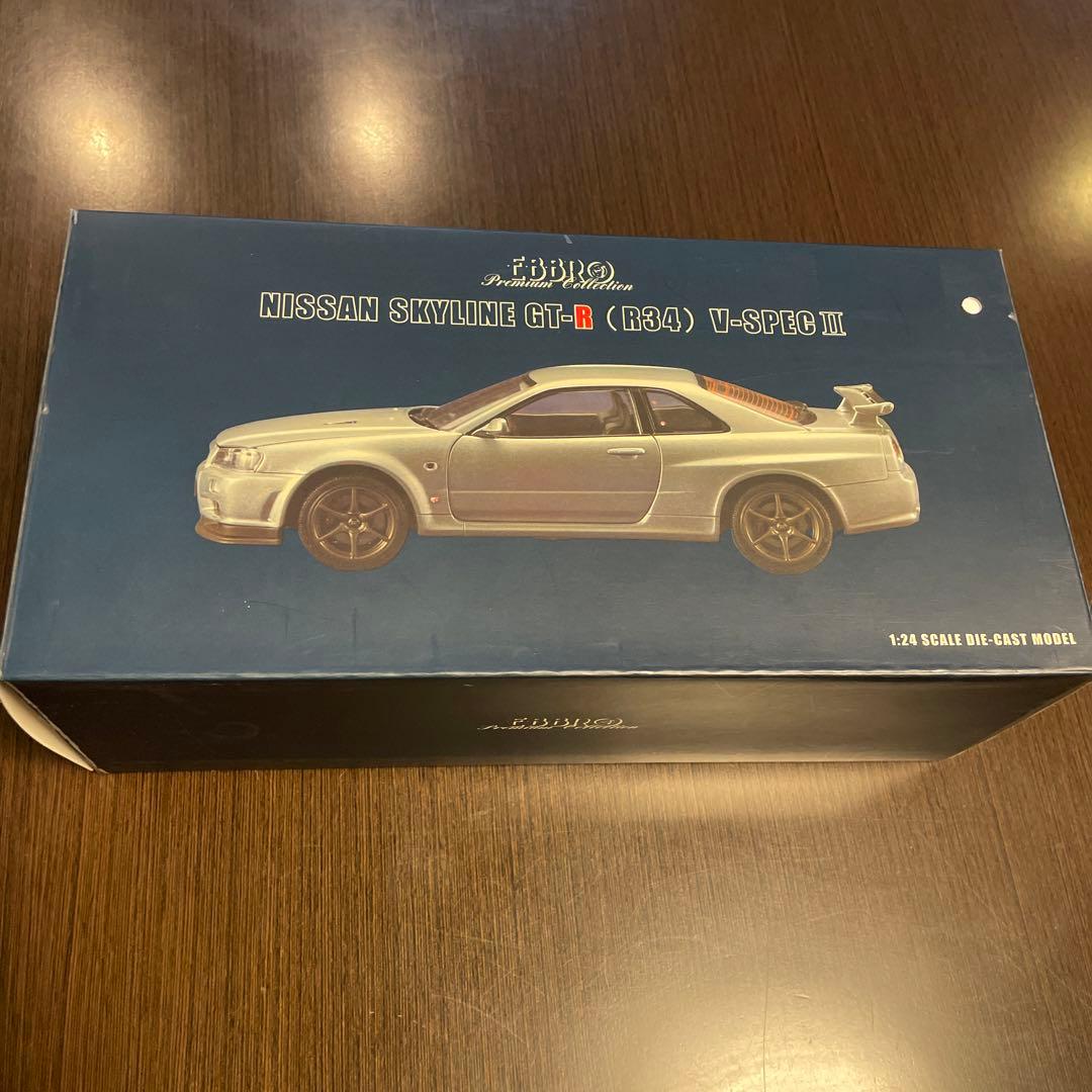激レア品 エブロ SKYLINE GT-R R34 V-SPECⅡ 1/24