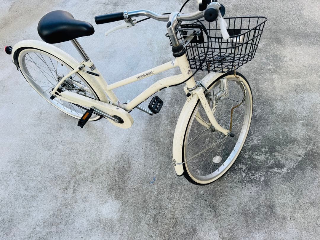 福岡発 白系 自転車 軽量 通学 通勤 家庭用 22インチ ママチャリ