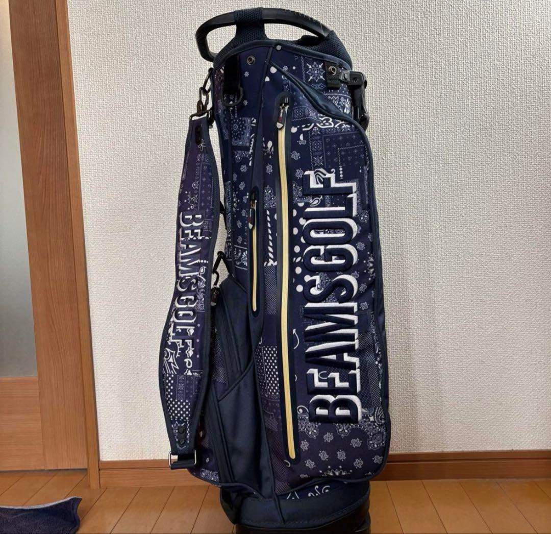 BEAMS GOLF キャディバッグ ネイビー
