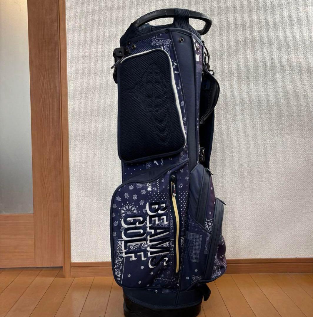 BEAMS GOLF キャディバッグ ネイビー