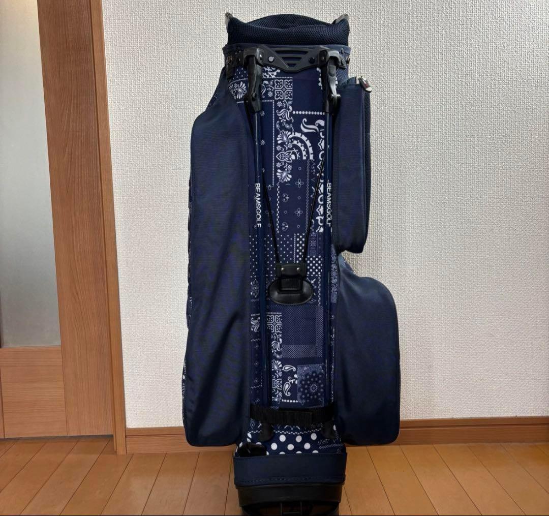 BEAMS GOLF キャディバッグ ネイビー