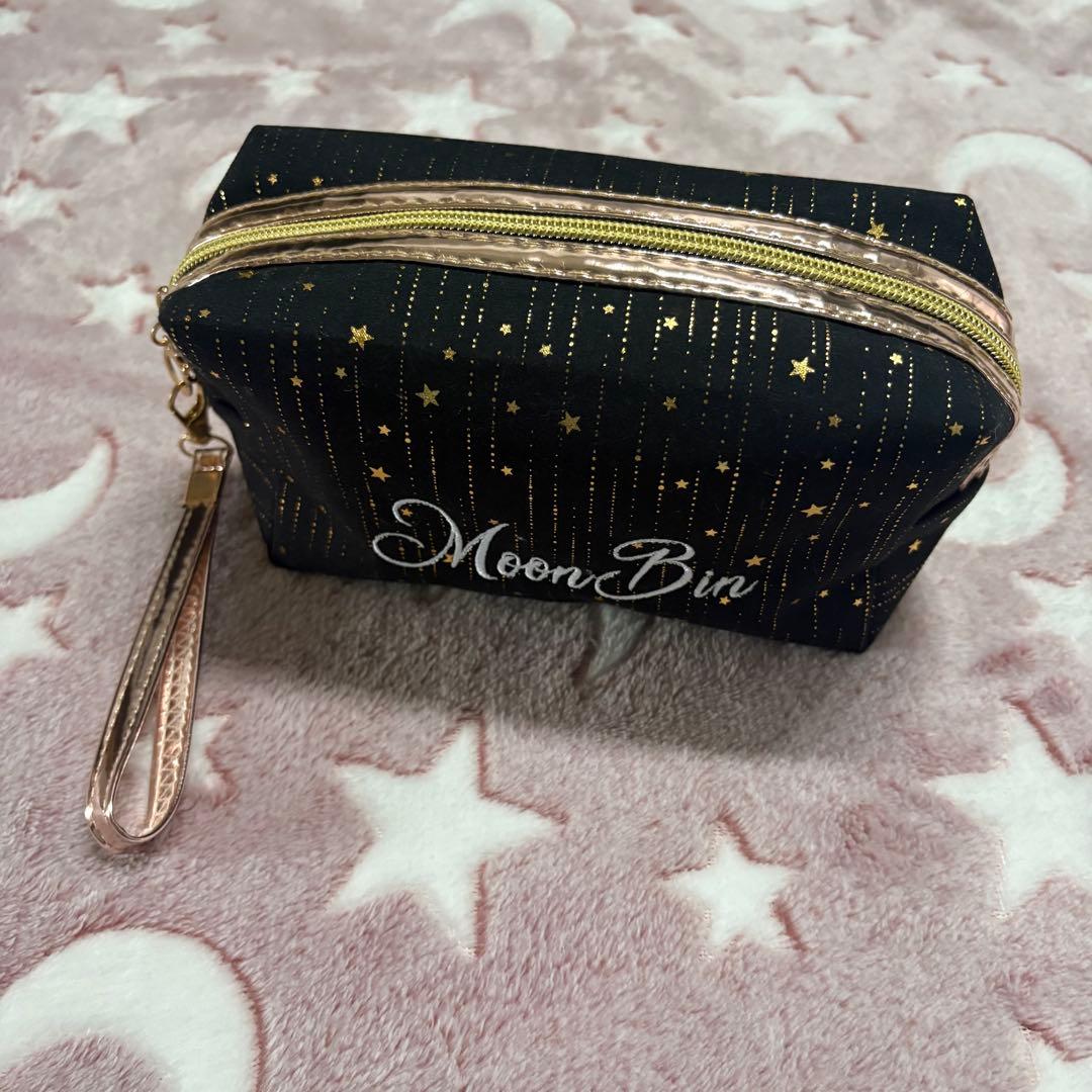 おまとめ中MoonBin 星柄 化粧ポーチ 黒