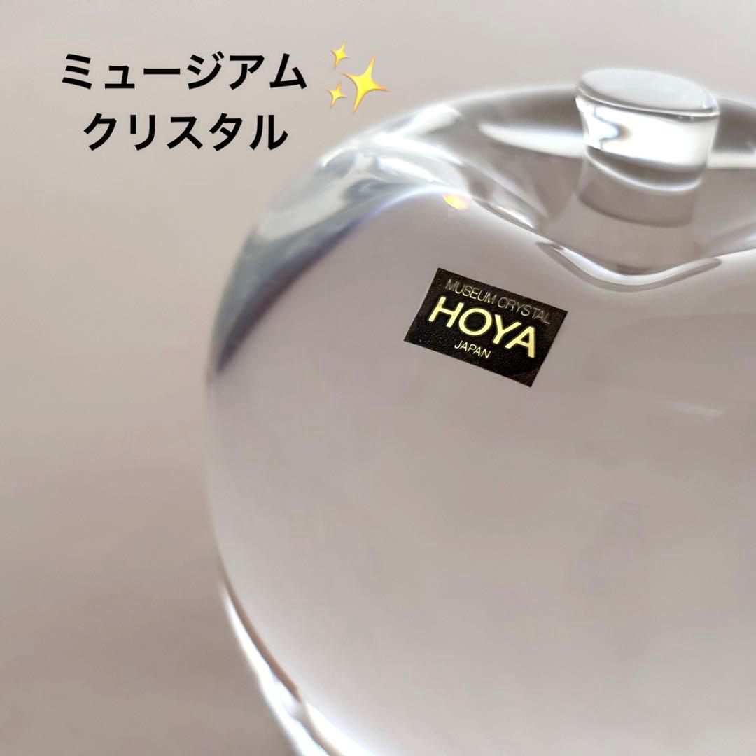 HOYA MUSEUM CRYSTAL りんご クリスタルガラス オブジェ