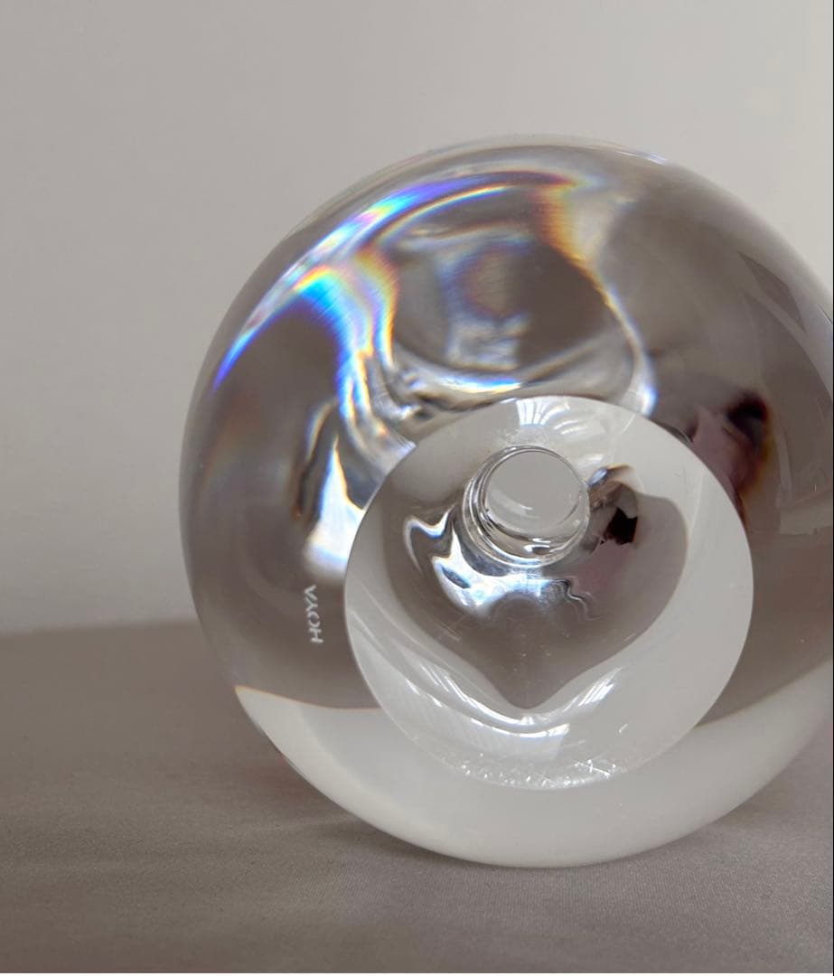 HOYA MUSEUM CRYSTAL りんご クリスタルガラス オブジェ