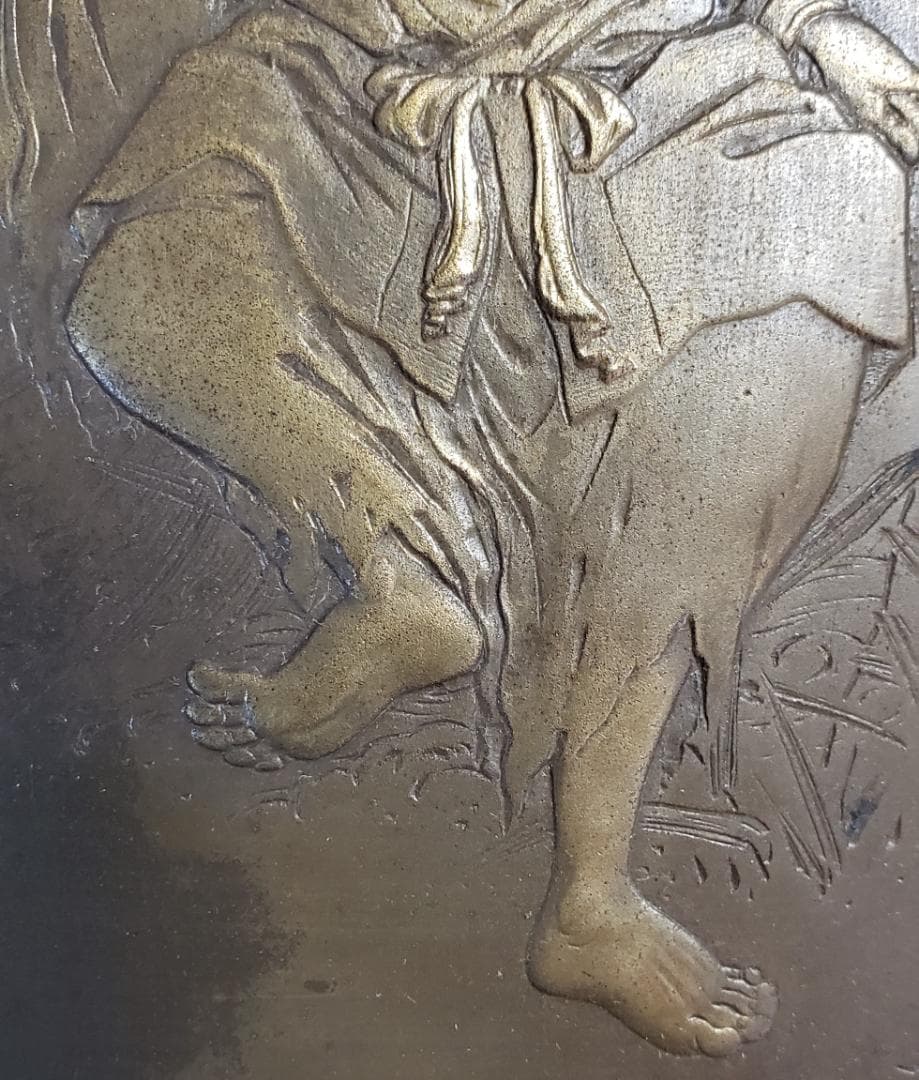 【美術館級】★海野勝珉『猩々図』★検）加納夏雄 明治金工 海野美盛 下賜品 鉄瓶