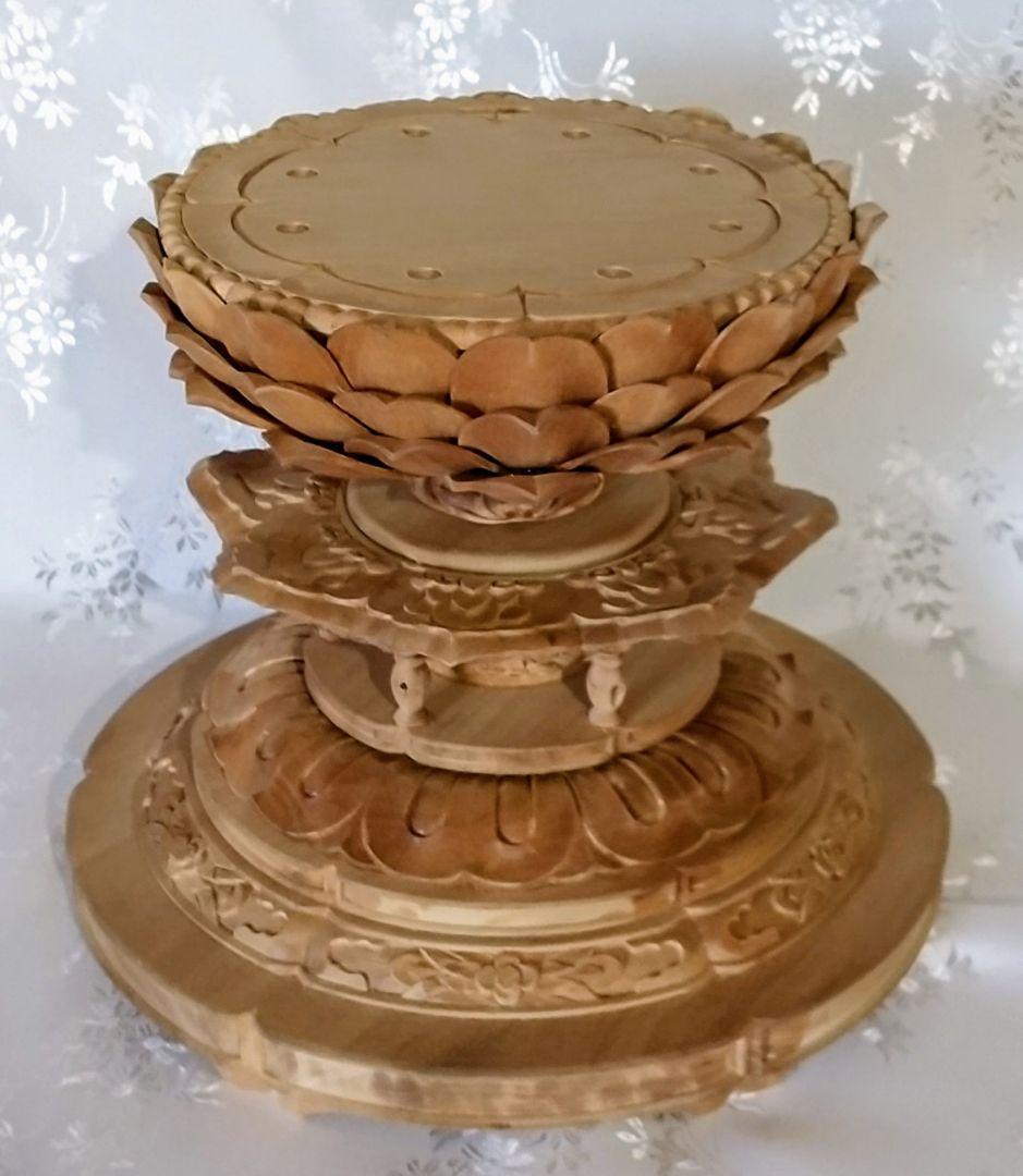 円台座のみ 坐像用#580 ◆白檀 木彫 仏像付属品