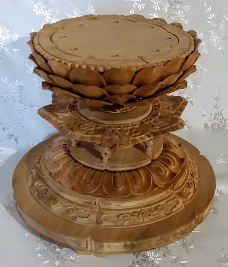 円台座のみ 坐像用#580 ◆白檀 木彫 仏像付属品