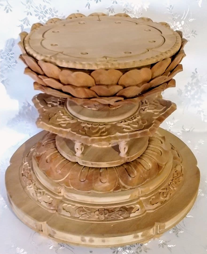 円台座のみ 坐像用#580 ◆白檀 木彫 仏像付属品