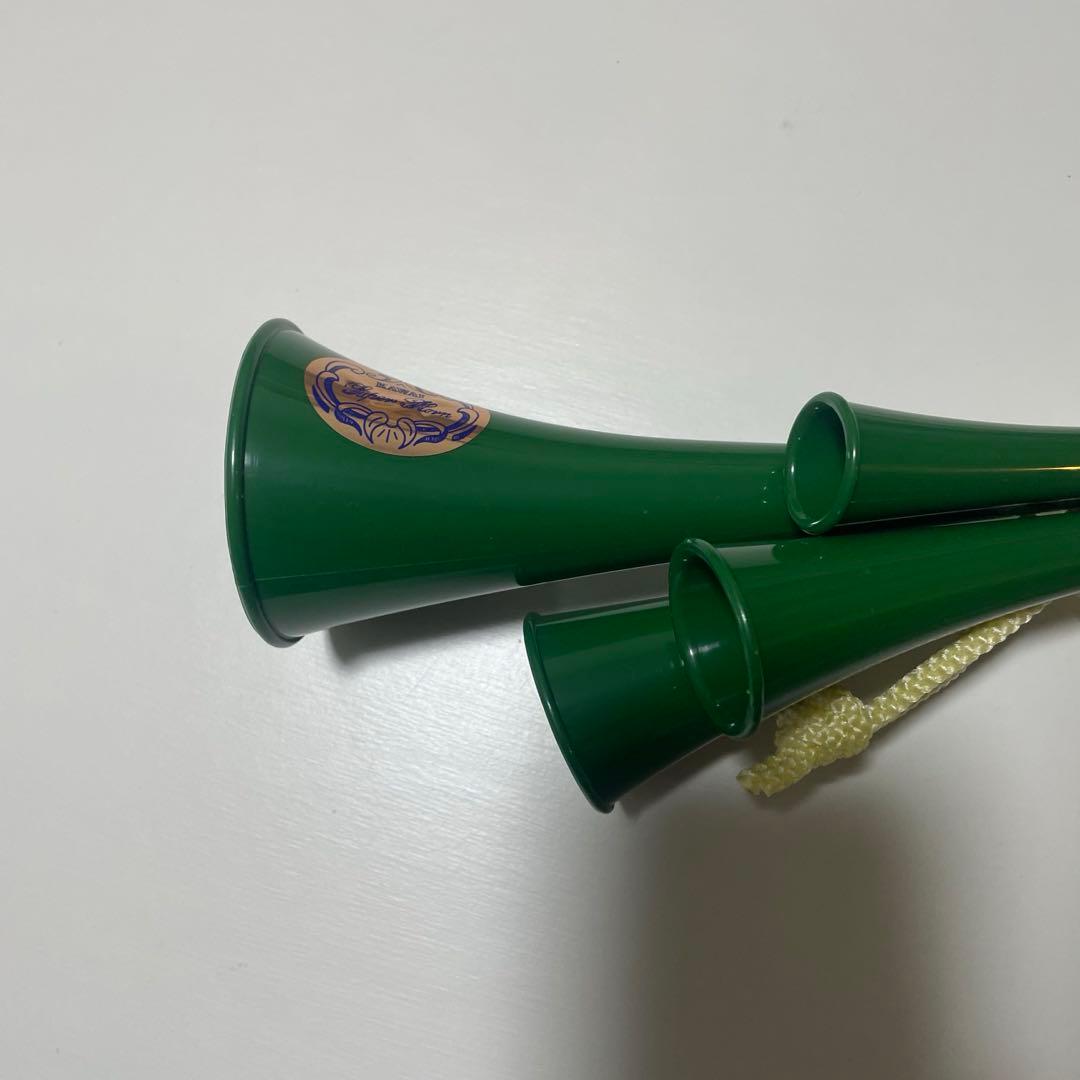 応援用４連ホーンホイッスル（緑・黒）