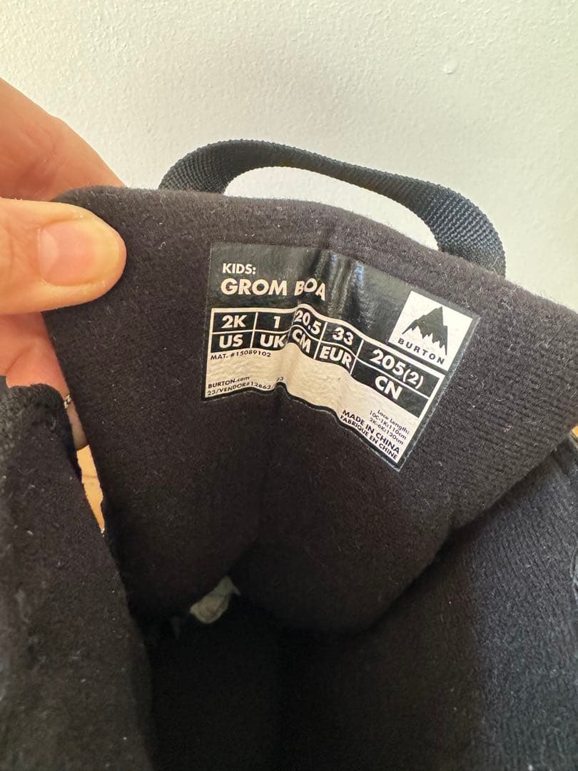 Burton Grom Boa ブーツ 2K ブラック　20.5cm