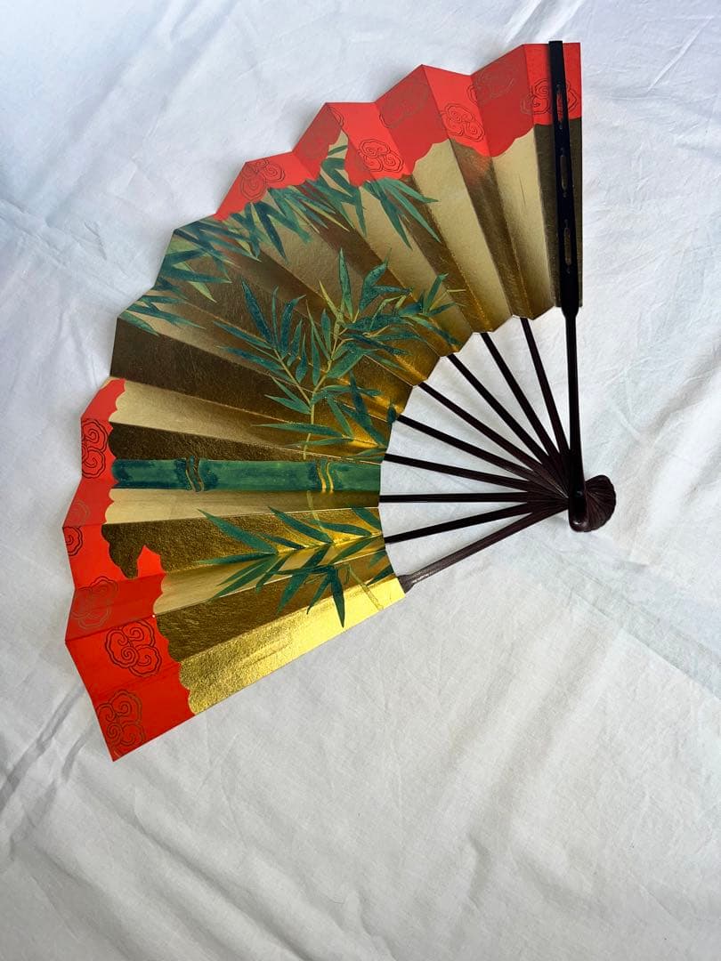 金地に松竹の柄手描き仕舞扇♢特注品