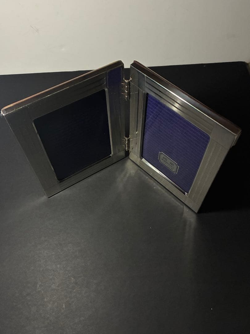 希少 DEL CONTE 純銀 フォトフレーム 両開き 2面 925刻印