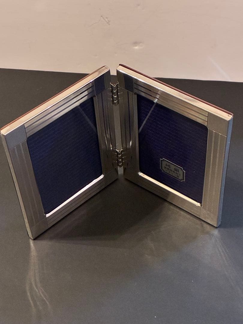 希少 DEL CONTE 純銀 フォトフレーム 両開き 2面 925刻印