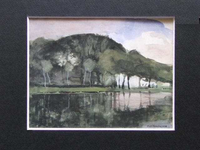 ピート・モンドリアン、『アムステル川に沿って』、希少な画集より