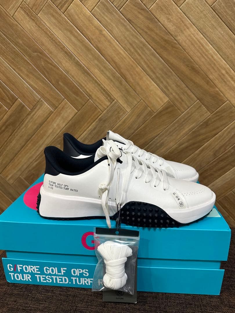 G/FOREメンズシューズG.112　ホワイト×ネイビー　26㎝