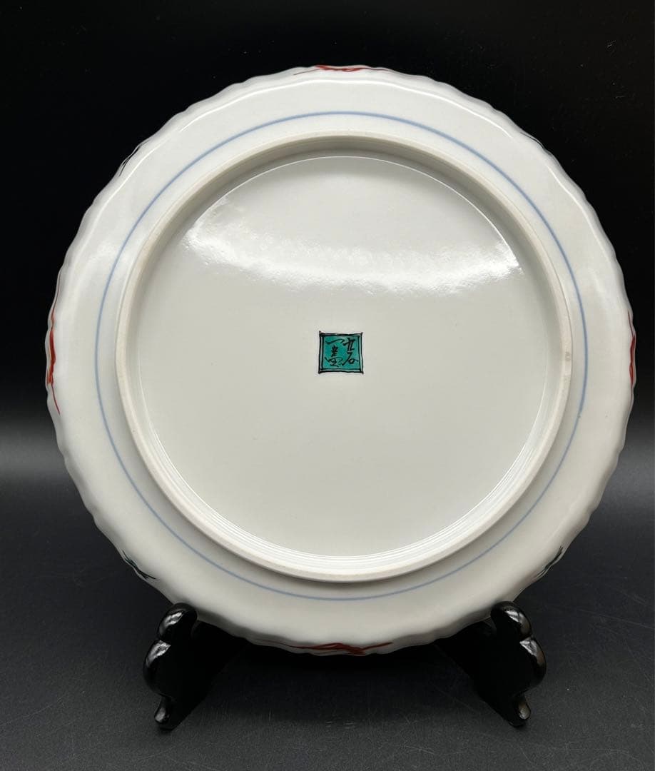 陶器　銀座和光　九谷焼　ひな祭り　飾り皿　雛絵皿　金彩　武腰一憲　日展審査員