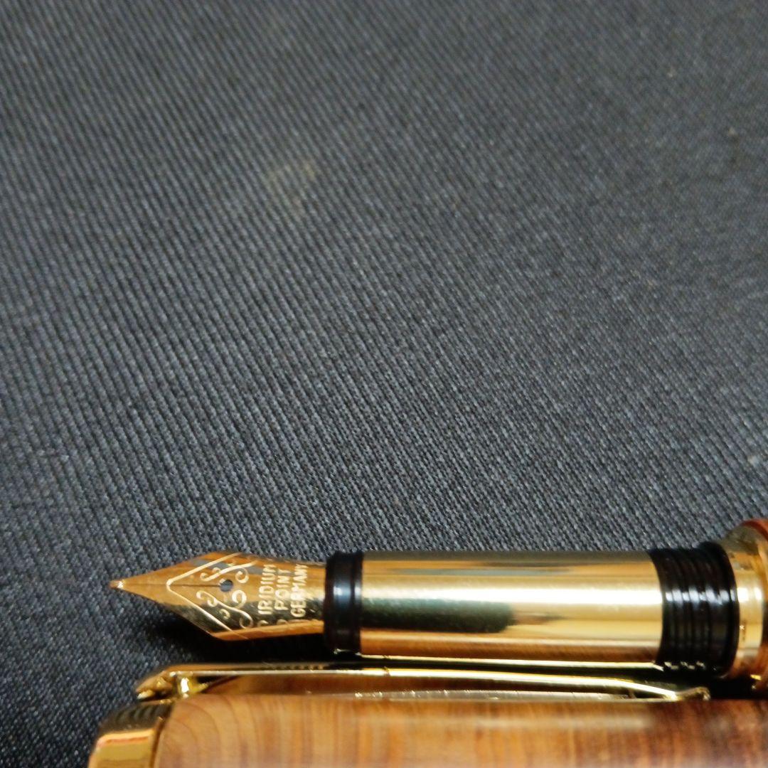 銘木屋久杉　光明、油木　万年筆
