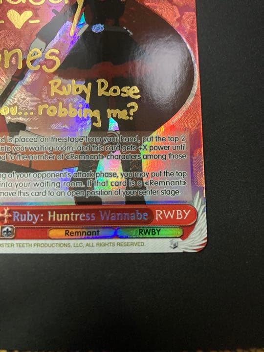 RWBY ヴァイス SP Ruby: Huntress Wannabe サイン